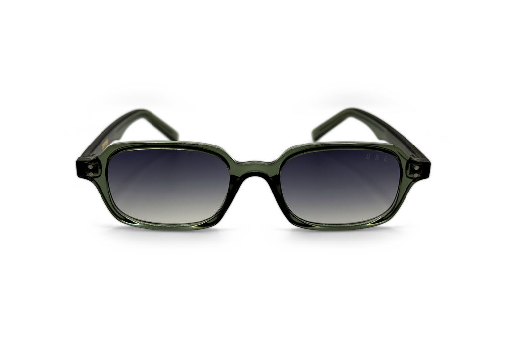 OBE 001 Olive sunglasses, front view
