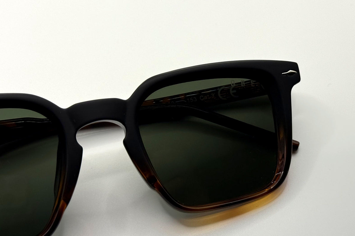 OBE 002 Black Tortoise sunglasses, lens detail