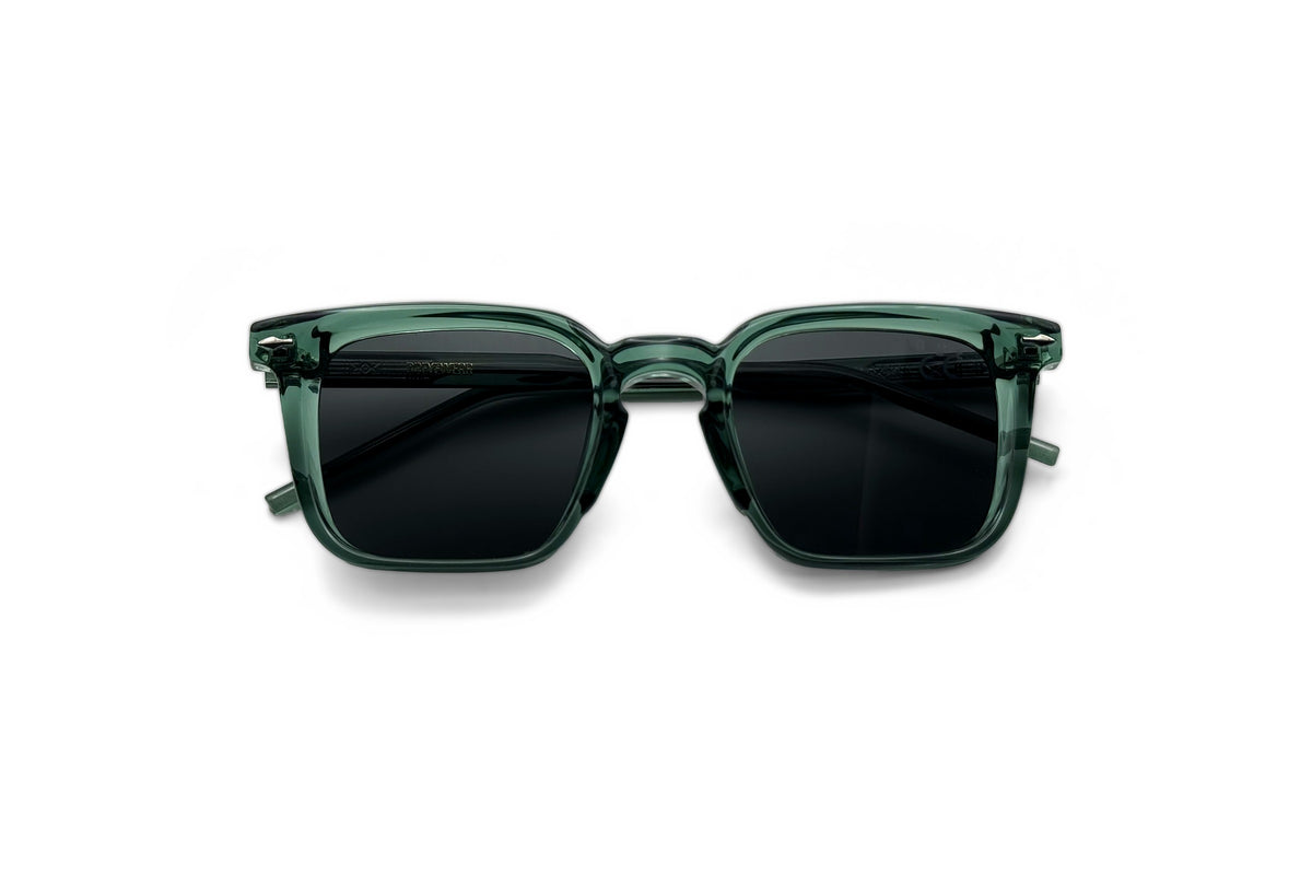 OBE 002 Jade Green sunglasses, folded