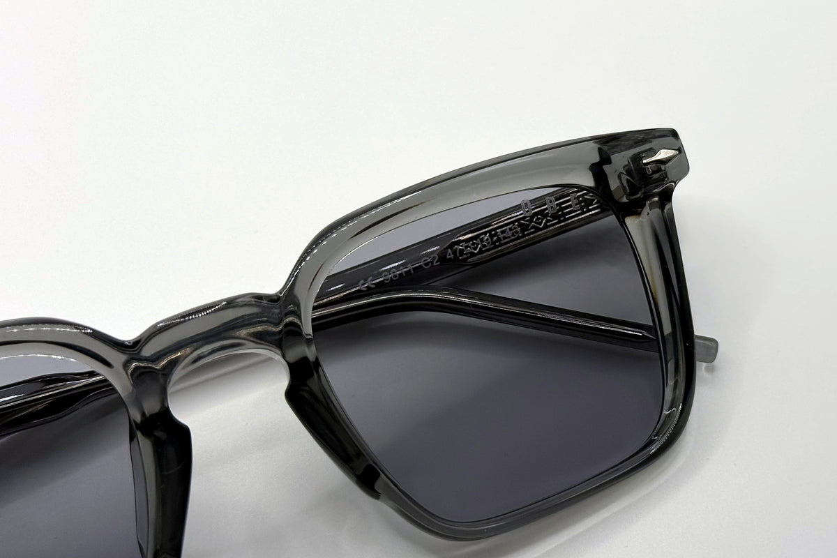 OBE 002 Stone Grey sunglasses, lens detail
