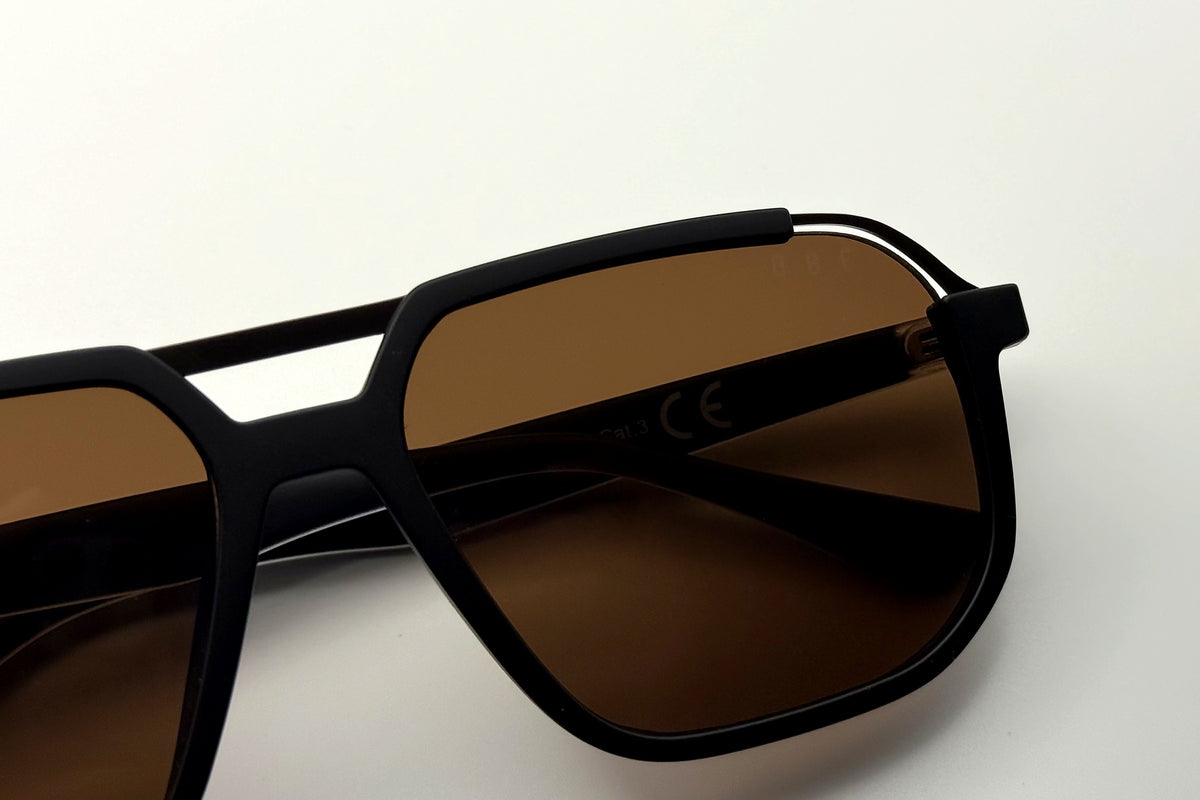 OBE 003 Black with Brown Lens sunglasses, lens detail