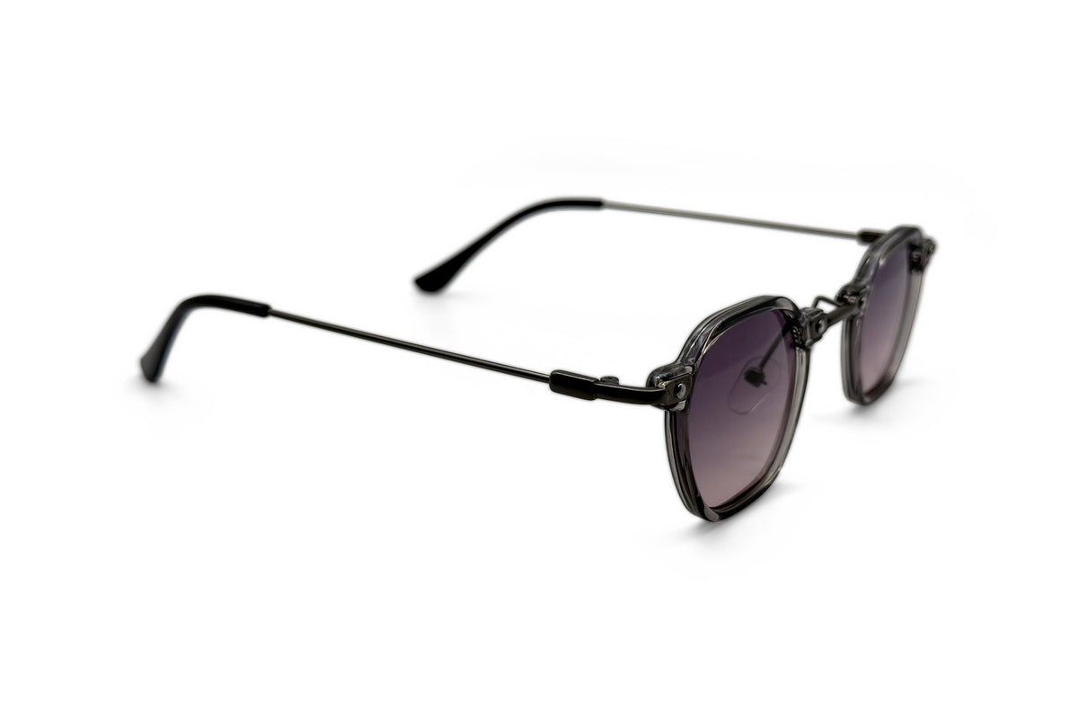 OBE 004 Grey with Purple Lens sunglasses, side view